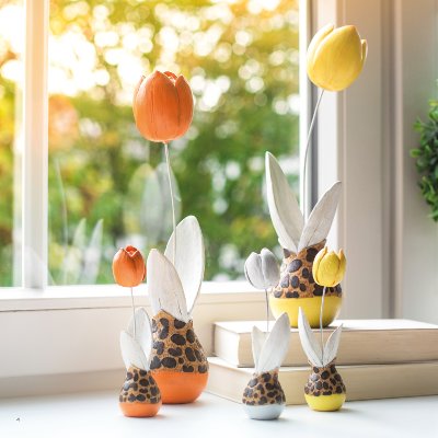 Tulpe orange Leoprint