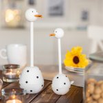 Gans mit schwarzen Punkten