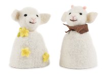 Egg warmer sheep 2 asst. 12 pcs. 12 cm