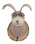 Kleiderhaken Hase mit Brille 16 cm VE 6