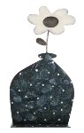 fleur en pot de fleur 40 cm 4 pcs.