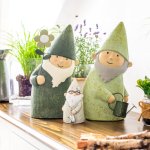 gnome with watering can 30 cm 2 pcs.