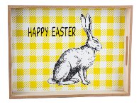 tray yellow with rabbit 40x30 cm 4 pcs.