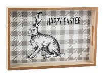 tray grey with rabbit 30x20 cm 6 pcs.
