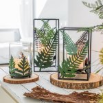 Lantern with fern 14x29 cm 4 pcs.
