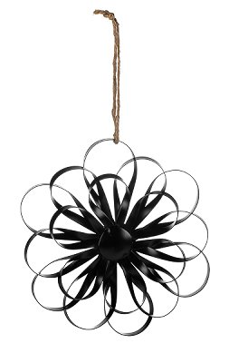 Anhänger Blume schwarz
