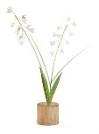 Blume auf Holzbasis