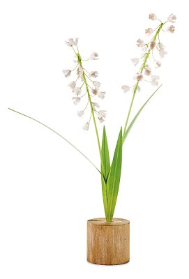 Blume auf Holzbasis