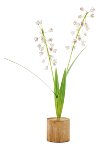 Blume auf Holzbasis