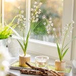 Blume auf Holzbasis