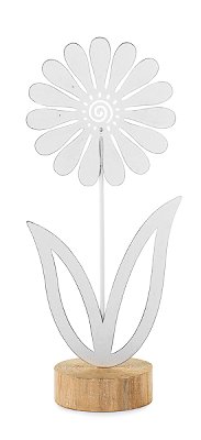 Blume auf Holzbasis