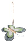 butterfly ornament green 13 cm 6 pcs.
