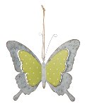 butterfly ornament green 15 cm 8 pcs.