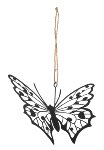 butterfly ornament black 12 cm 12 pcs.
