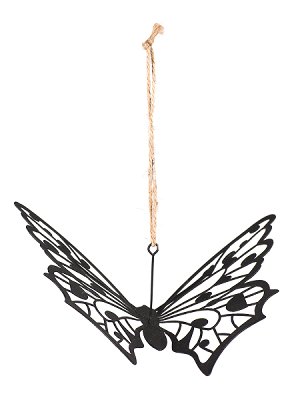 Butterfly ornament black