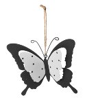 butterfly ornament black 10 cm 12 pcs.