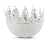 Teelichthalter mit Booten 12 cm VE 4