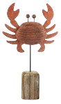 crab on wooden stump 32 cm 4 pcs.