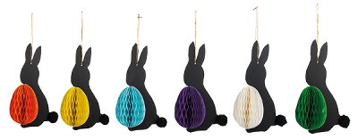 Anhänger Hase mit Ei 6 sort.