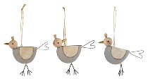 Anhänger Vogel 3 sort. 11 cm VE 36
