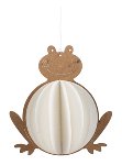 frog ornament white 14 cm 24 pcs.