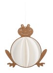 frog ornament white 17 cm 24 pcs.