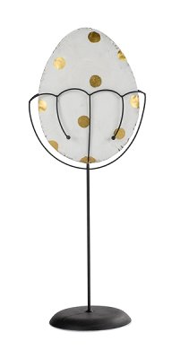 Uovo bianco a pois