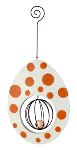 uovo a pois arancione 15 cm, 6 pz.