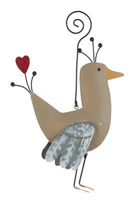 oiseau avec coeur 13 cm 6 pcs.