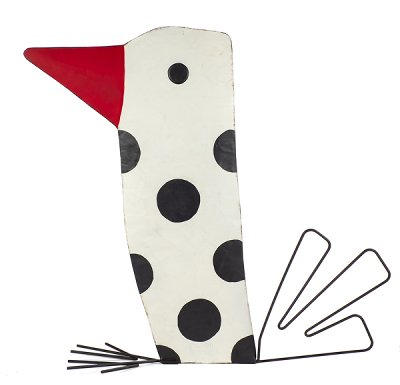Oiseau blanc avec points