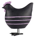 Huhn schwarz mit violetten Streifen 25 cm VE 2