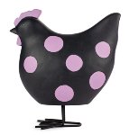 chicken black with violet dots 25 cm 2 pcs.