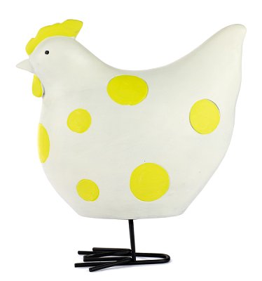 Poulet blanc avec des points jaune