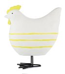 Huhn weiß mit gelben Streifen 25 cm VE 2