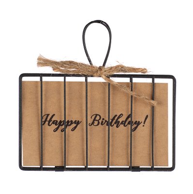 Cartellino regalo di filo "Happy Birthday"