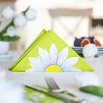 porte-serviette fleur 16x8 cm 4 pcs.