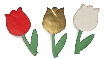 clip tulip 3 ass. 10 cm 12 pcs.