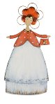 lady con borsa 52 cm, 2 pz.