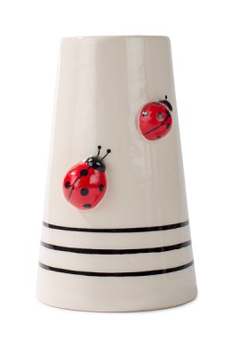 Vaso con coccinella