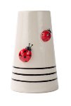 vase with red bees 12/ø3 cm 12 pc.