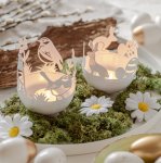 candle holder rabbit 10 cm 8 pc.