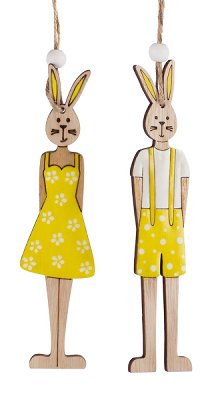 hanger rabbit 2 ass. 17 cm 24 pc.