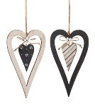 heart hanger 2 ass. 20 cm 24 pc.