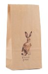 Tüte mit Hase braun 9x18 cm VE 36
