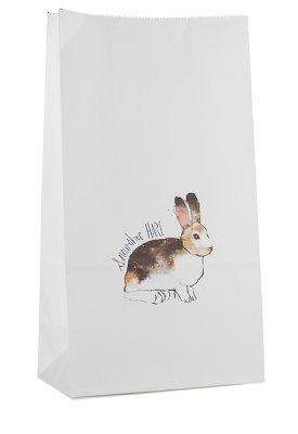Sac en papier lapin blanc