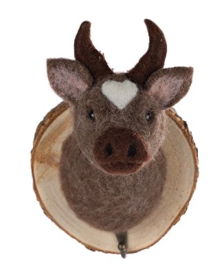 hook cow head with heart 14 cm 6 pcs.