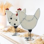 Chicken 42 cm white 2 pcs.