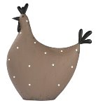 chicken 37 cm brown with white dots 2 pcs.