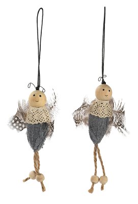 Bea ornament 2 ass. 12 cm 24 pcs.