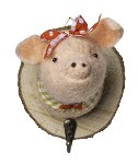 Coat hook pig 12 cm 6 pcs.